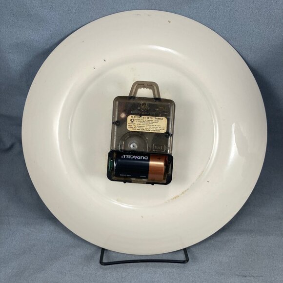 Vintage French Aristocrat Seth Thomas Wall Clock Plate Battery Operated WORKS - Picture 2 of 3